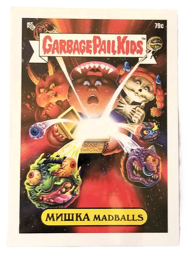 МИШКА Madballs Garbage Pail Kids Card Art Object by Mishka NYC