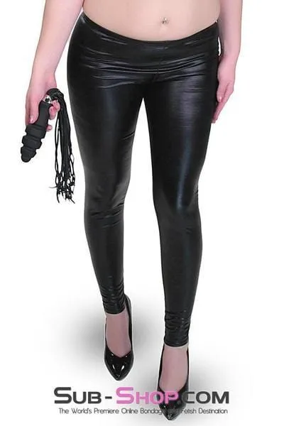 0322RS      She Wears The Pants Wet Look Leggings Set - LAST CHANCE - Final Closeout!