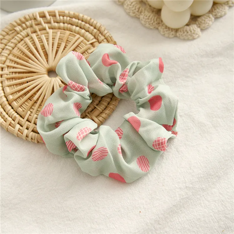 10PCs Women Or Girls Satin Hair Accessories Green Hair Accessories Elastic Hair Ring