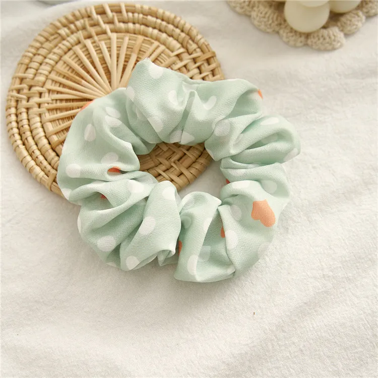 10PCs Women Or Girls Satin Hair Accessories Green Hair Accessories Elastic Hair Ring