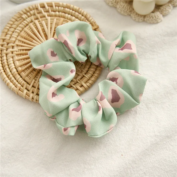 10PCs Women Or Girls Satin Hair Accessories Green Hair Accessories Elastic Hair Ring