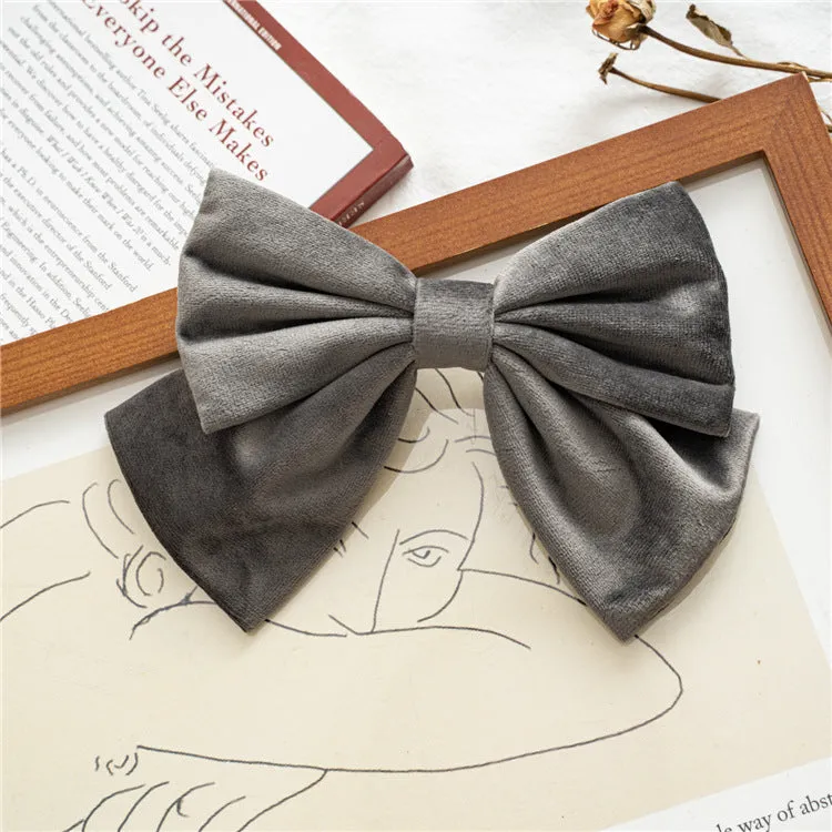 7pcs Hair Ties Style Flannelette Bow Hairpin Hair Accessories