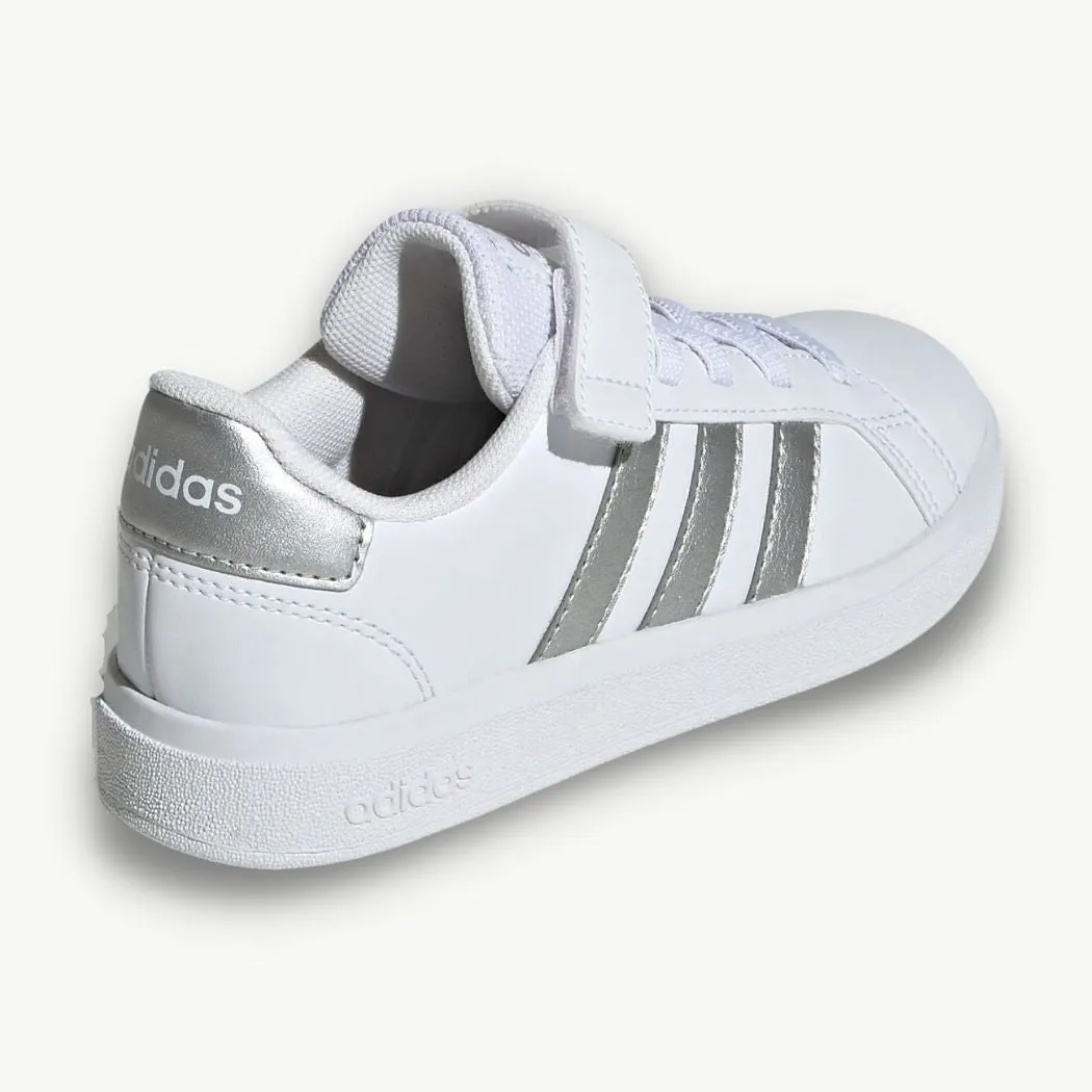 adidas Grand Court Court Elastic Lace and Top Stap Kids Sneakers