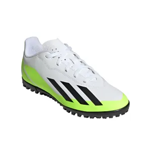 Adidas Kids Astro Turf Boots X Crazyfast.4 TF J White/Black/Lucid Lemon