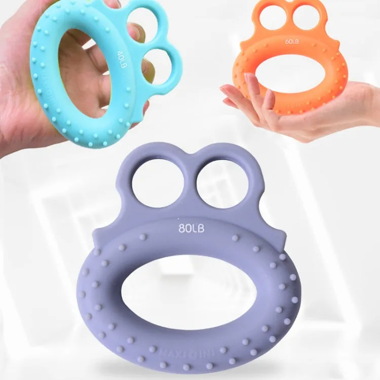 Angry Frog Shape Finger Grip Device Finger Strength Exercise Grip Ring(80LB (Gray))