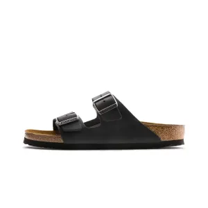 Arizona black Oiled Leather Black Sandals