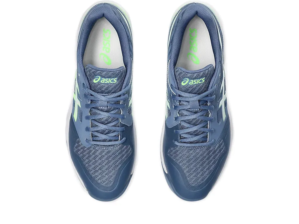 Asics Gel Court Hunter 3 Badminton Shoes - Denim Blue/Lime Burst