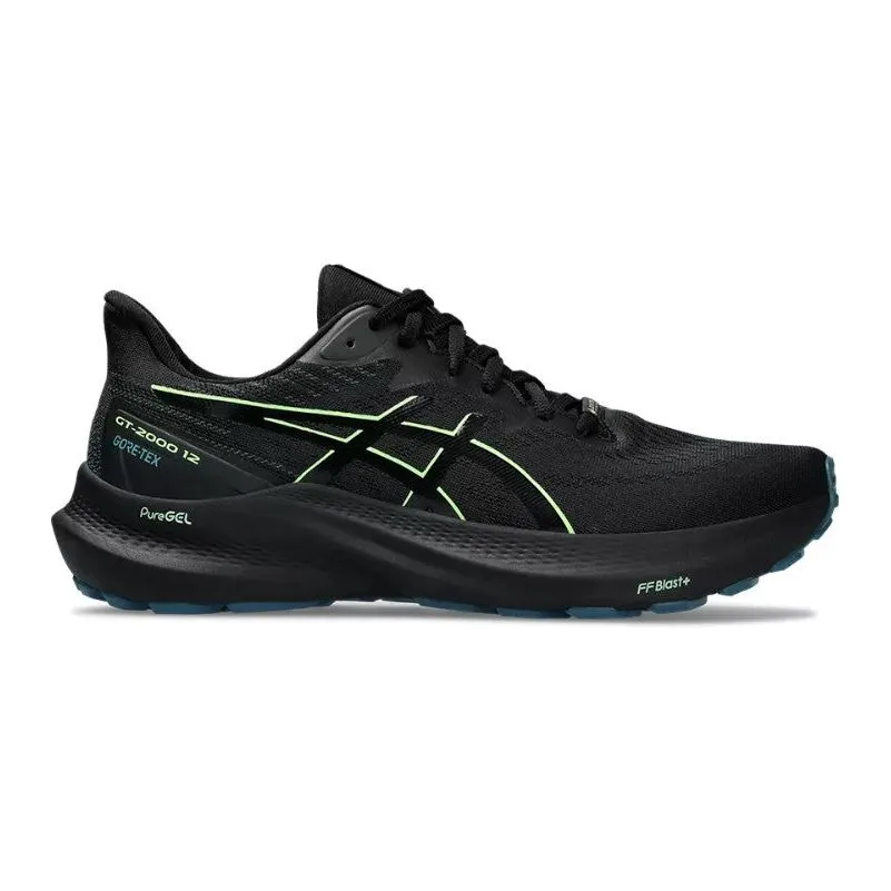 Asics Mens Trainer GT-2000 12 GTX Black/Illuminate Green