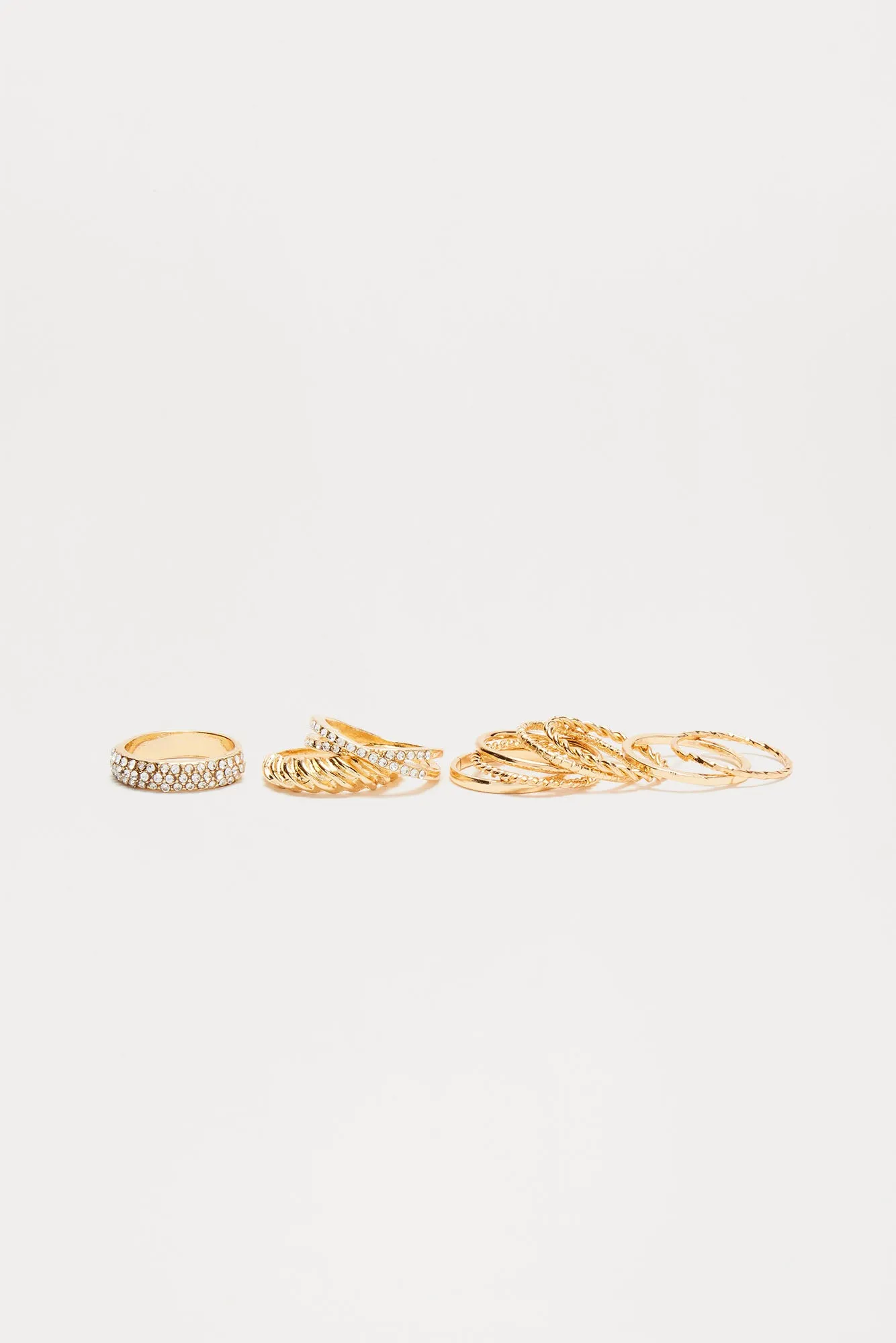 Avant Grade Aura 10 Piece Ring Set - Gold