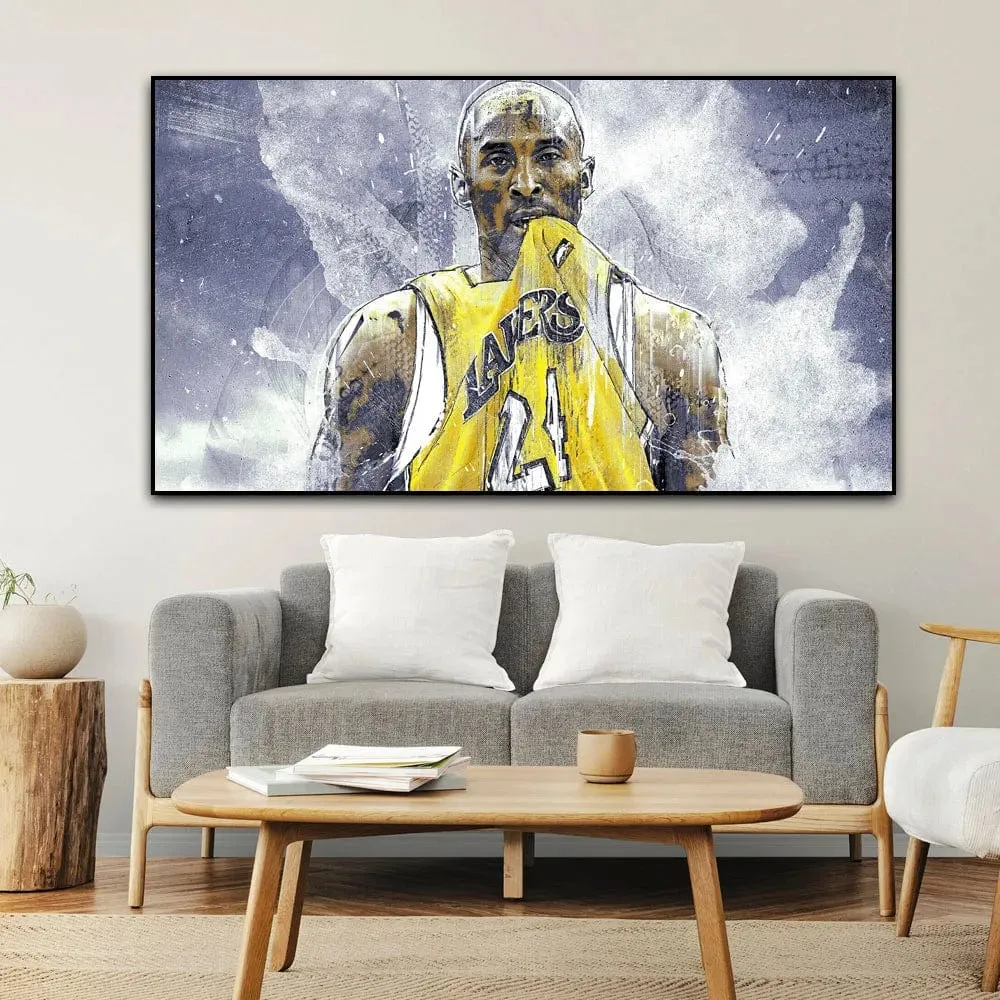 Basketball Stars Canvas Artwork Prints Kobe James Jordan Modern Wall Art