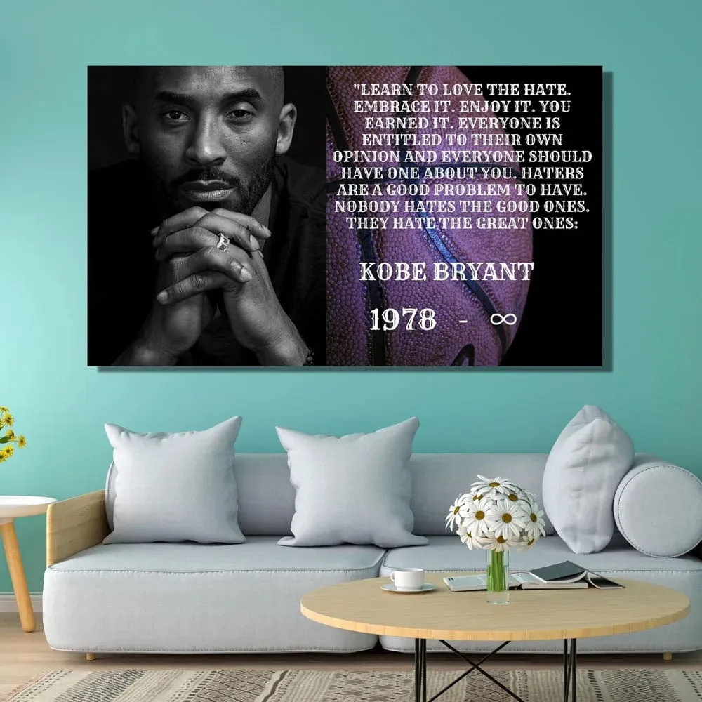 Basketball Stars Canvas Artwork Prints Kobe James Jordan Modern Wall Art