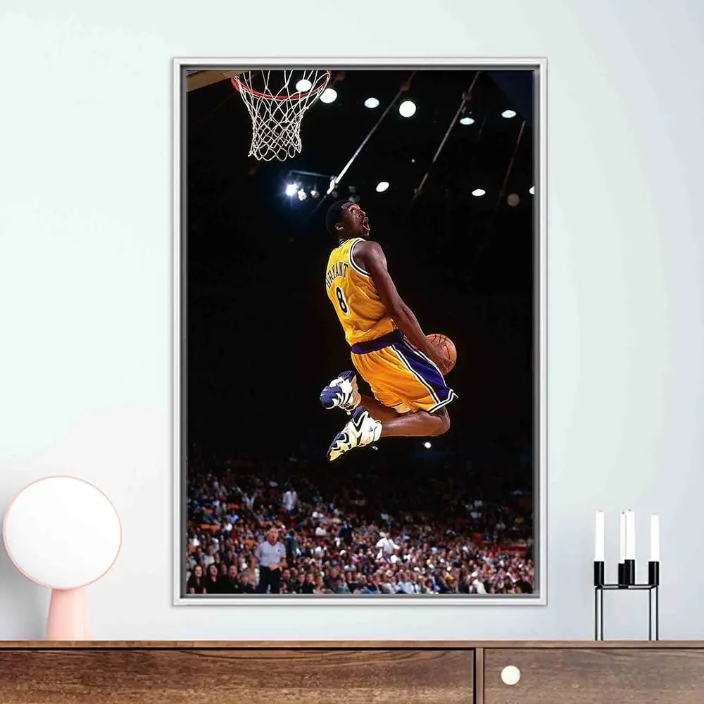 Basketball Stars Canvas Artwork Prints Kobe James Jordan Modern Wall Art