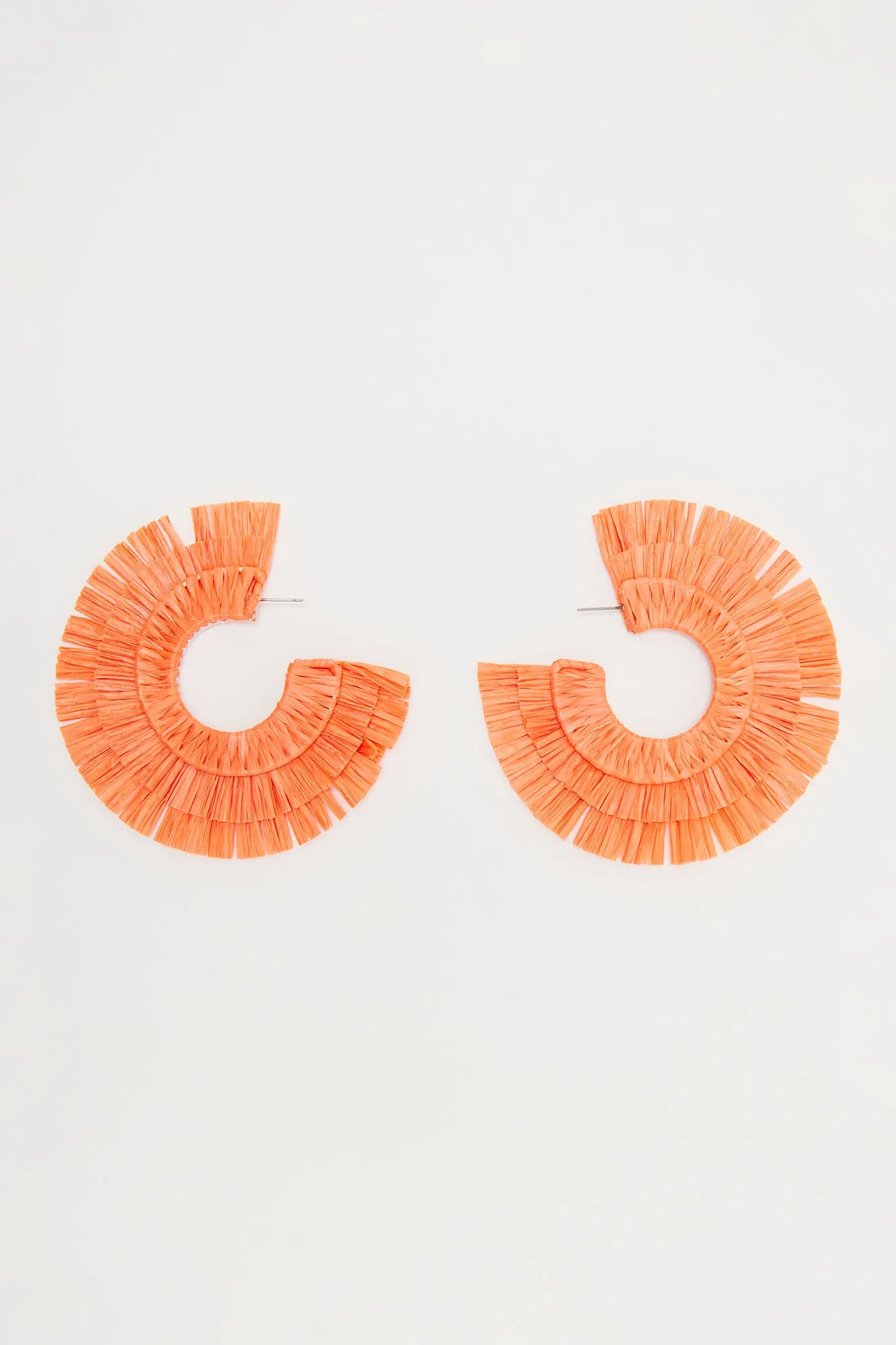 Basking In The Rays Hoop Earrings - Orange