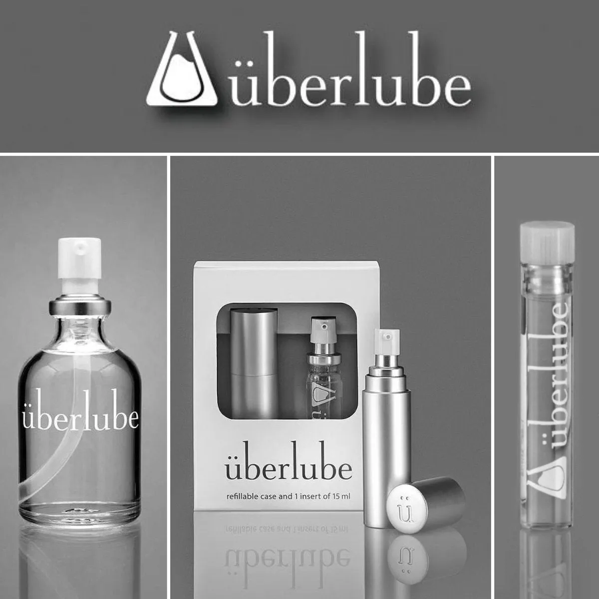 Überlube Luxury Lubricant Glass Bottle