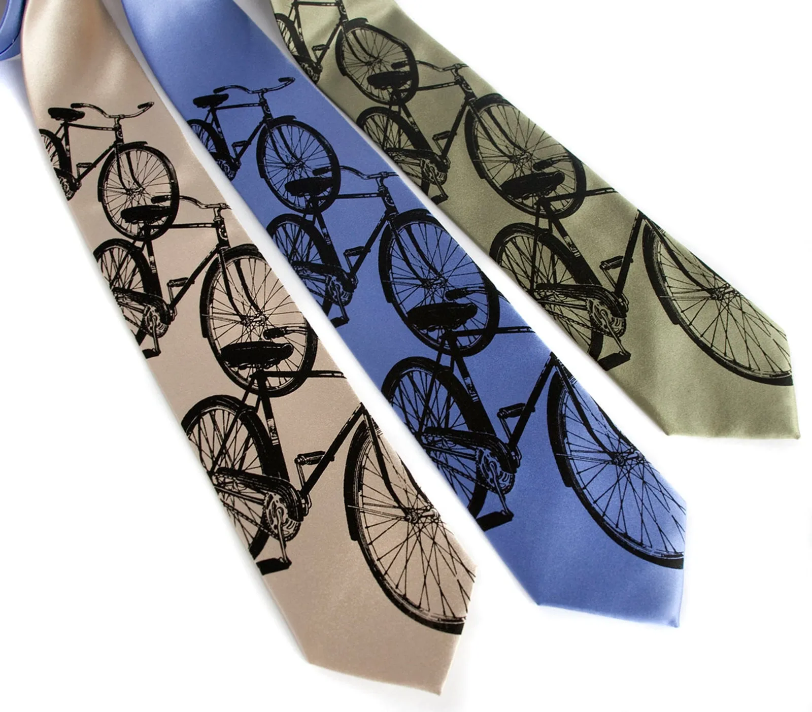 Bicycle Necktie. Triple Cruiser Bike Tie