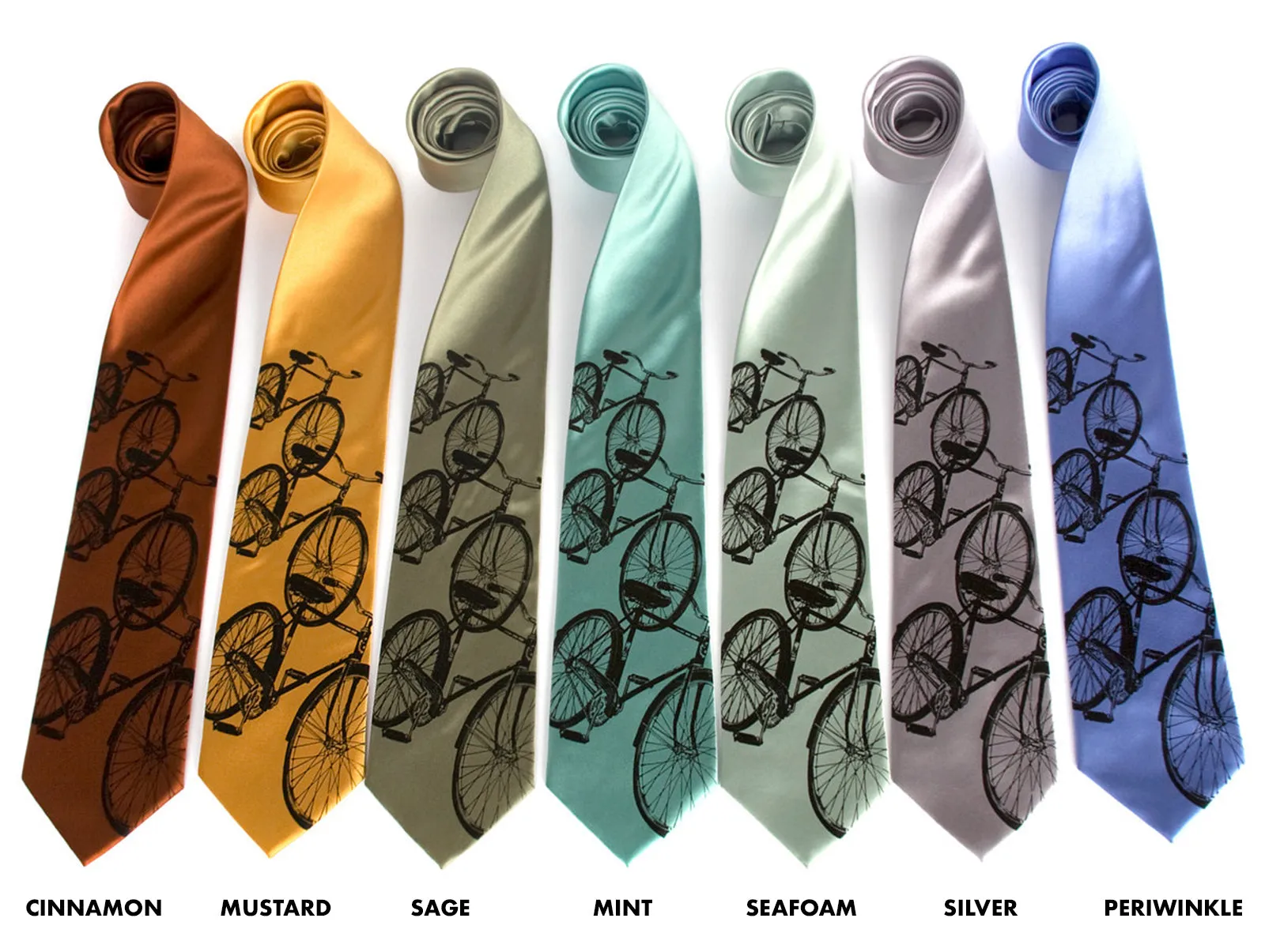 Bicycle Necktie. Triple Cruiser Bike Tie