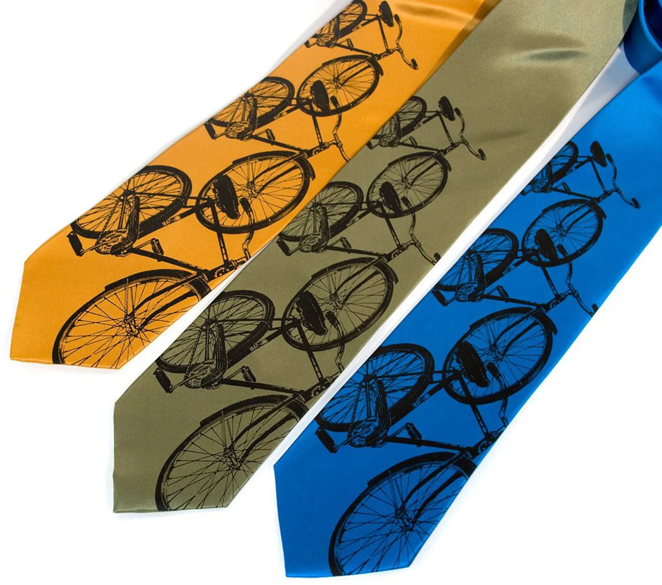 Bicycle Necktie. Triple Cruiser Bike Tie