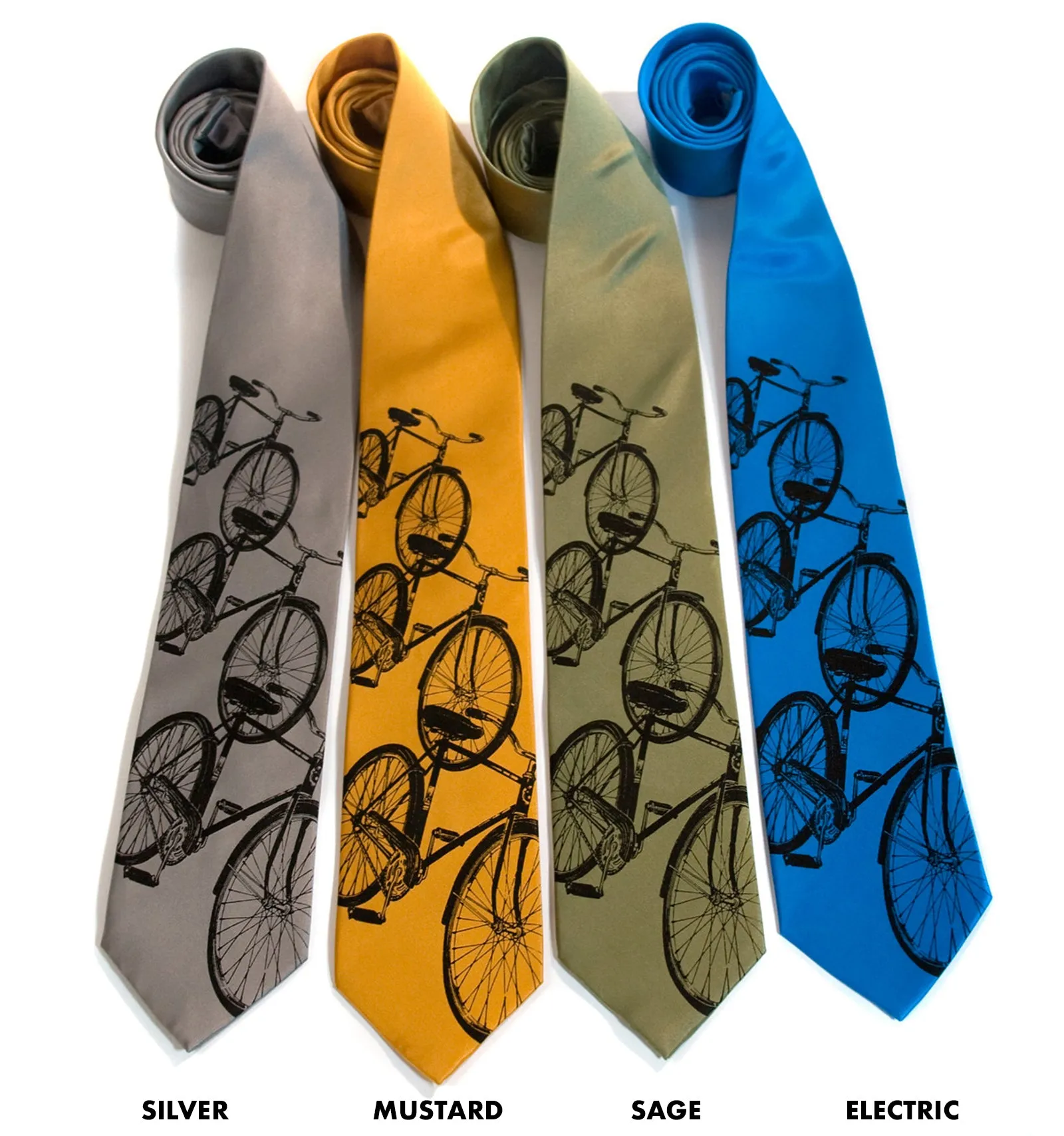 Bicycle Necktie. Triple Cruiser Bike Tie