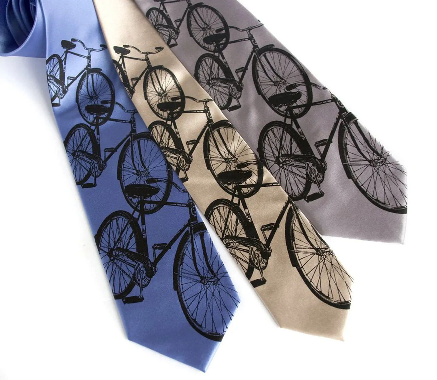 Bicycle Necktie. Triple Cruiser Bike Tie