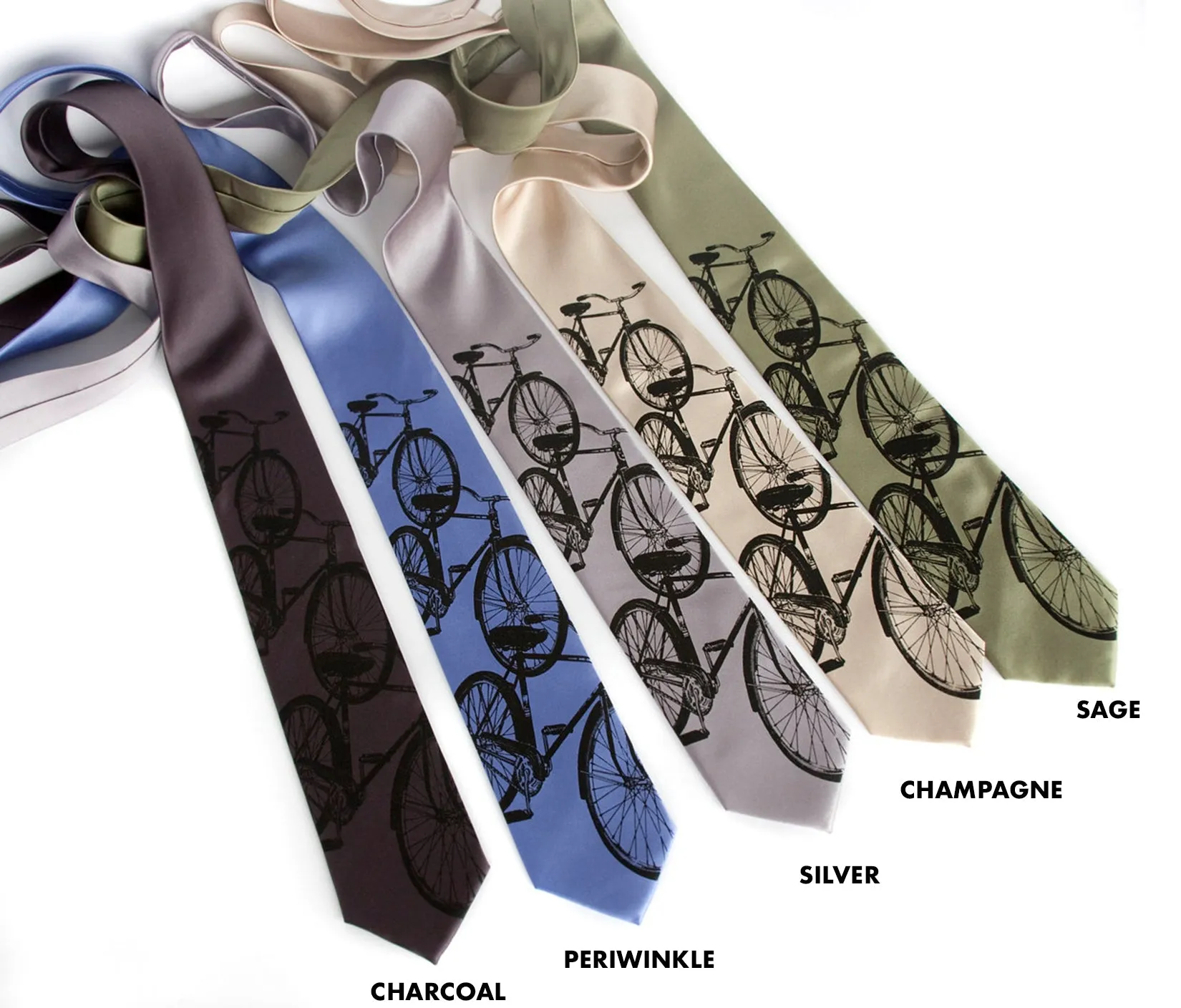 Bicycle Necktie. Triple Cruiser Bike Tie