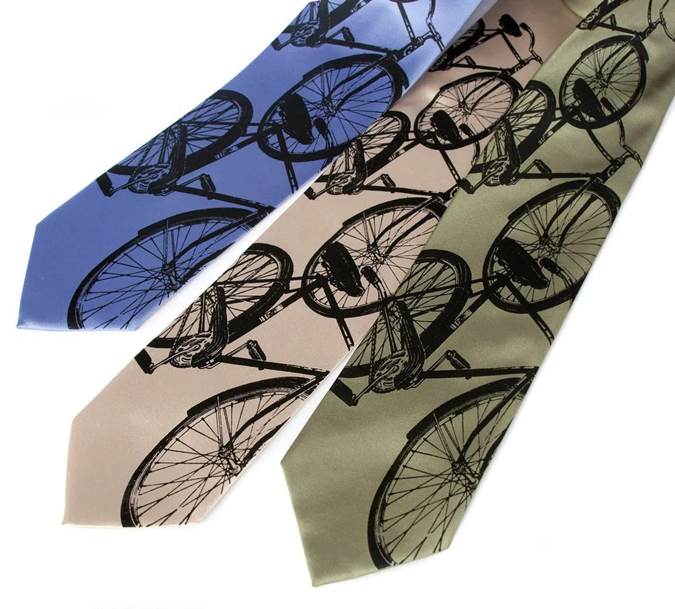 Bicycle Necktie. Triple Cruiser Bike Tie