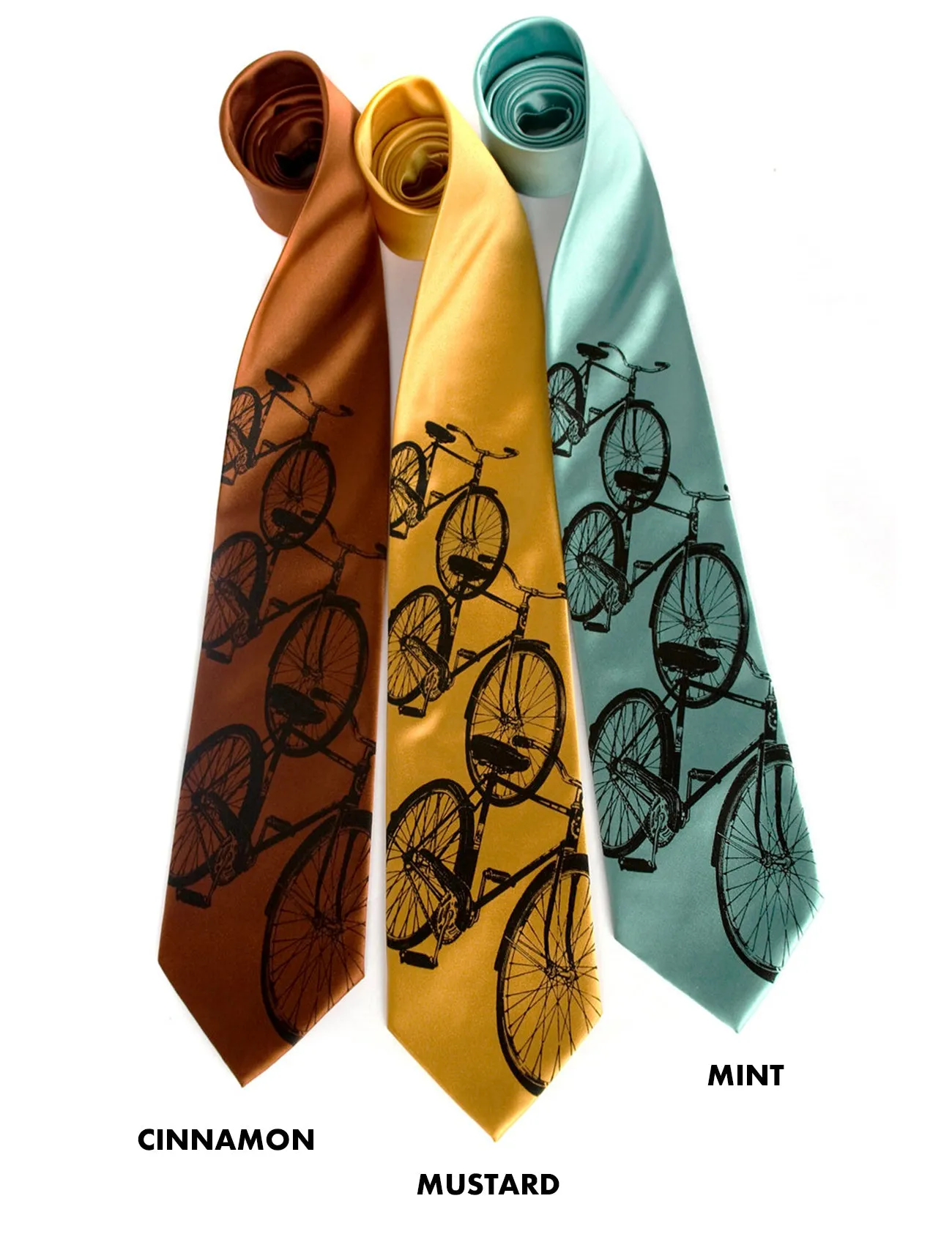 Bicycle Necktie. Triple Cruiser Bike Tie