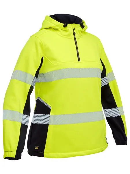 Bisley Women's Flx & Move™ Hi Vis Taped Liquid Repellent Fleece Hoodie (BKL6571T)