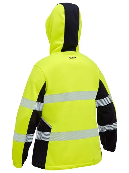 Bisley Women's Flx & Move™ Hi Vis Taped Liquid Repellent Fleece Hoodie (BKL6571T)