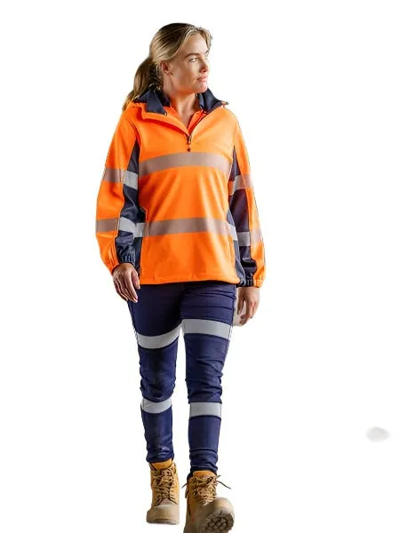 Bisley Women's Flx & Move™ Hi Vis Taped Liquid Repellent Fleece Hoodie (BKL6571T)