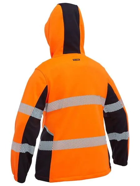 Bisley Women's Flx & Move™ Hi Vis Taped Liquid Repellent Fleece Hoodie (BKL6571T)