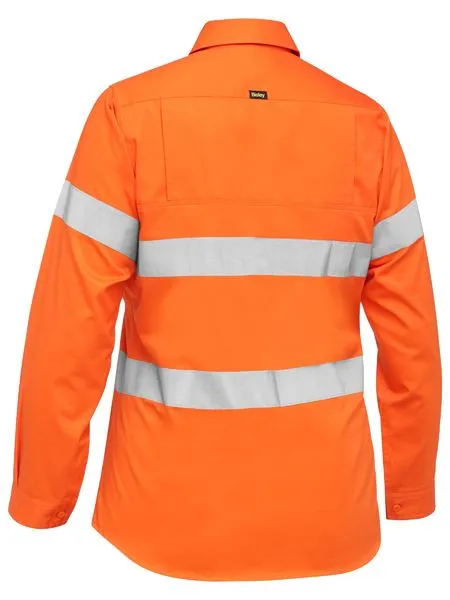 Bisley Women's Taped Hi Vis Cool Lightweight Drill Shirt (BL6897)