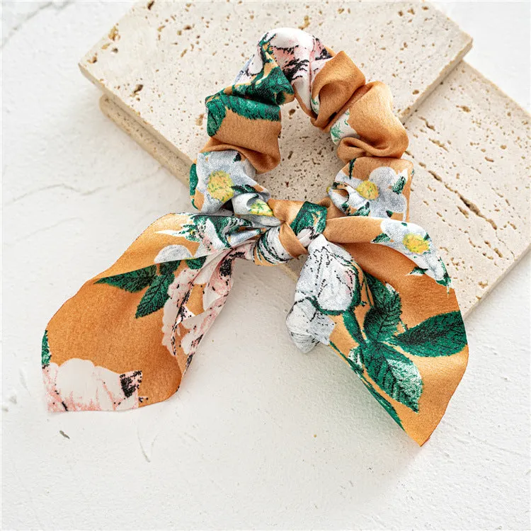 Bow Hair Accessories, 5pcs Chiffon Satin Hair Accessories Ribbon Bow Scarf