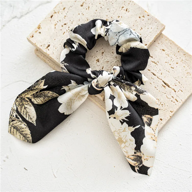 Bow Hair Accessories, 5pcs Chiffon Satin Hair Accessories Ribbon Bow Scarf