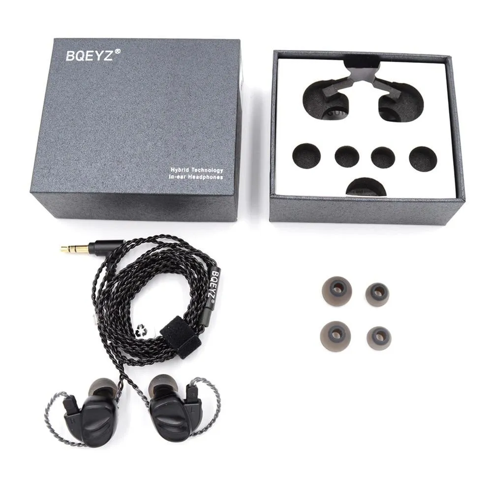 BQEYZ KC2 2BA 2DD Quad Drivers Hybrid In Ear Earphones