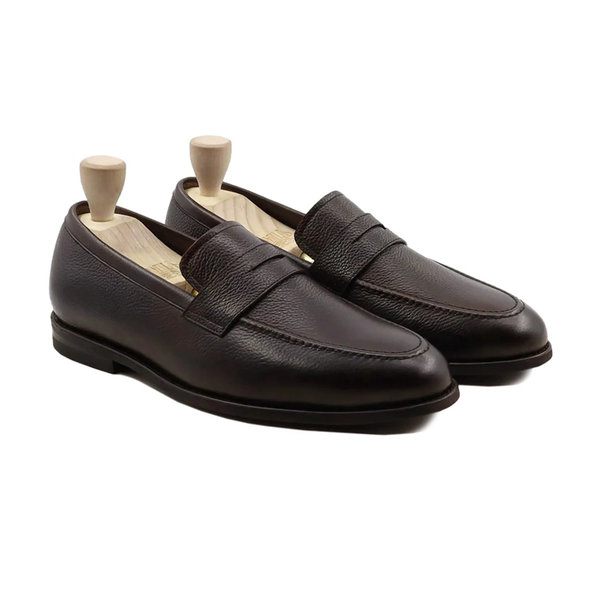 Bruin - Men's Dark Brown  Pebble Grain Loafer