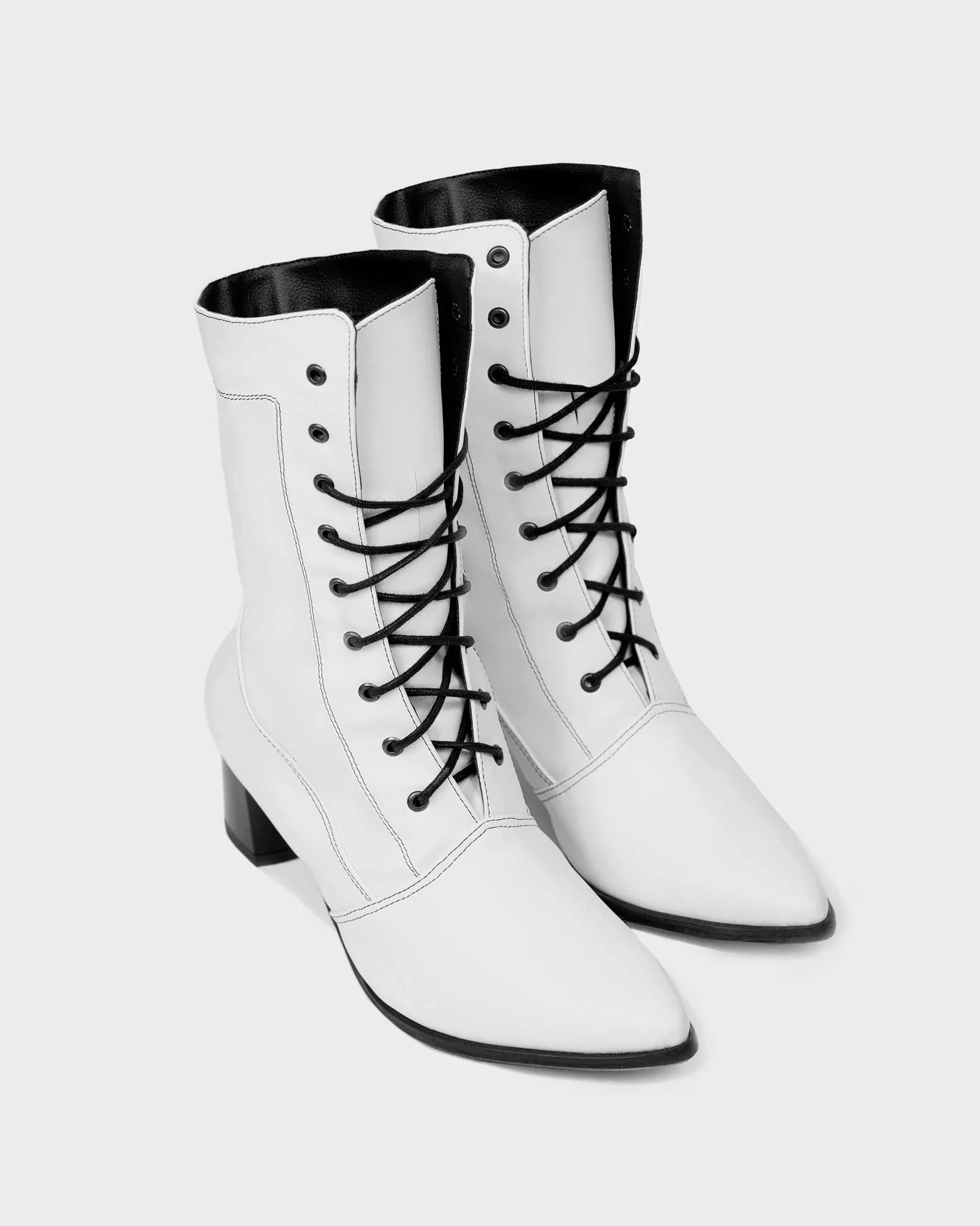 Desserto® Cactus Leather Vegan Ankle Boots | White