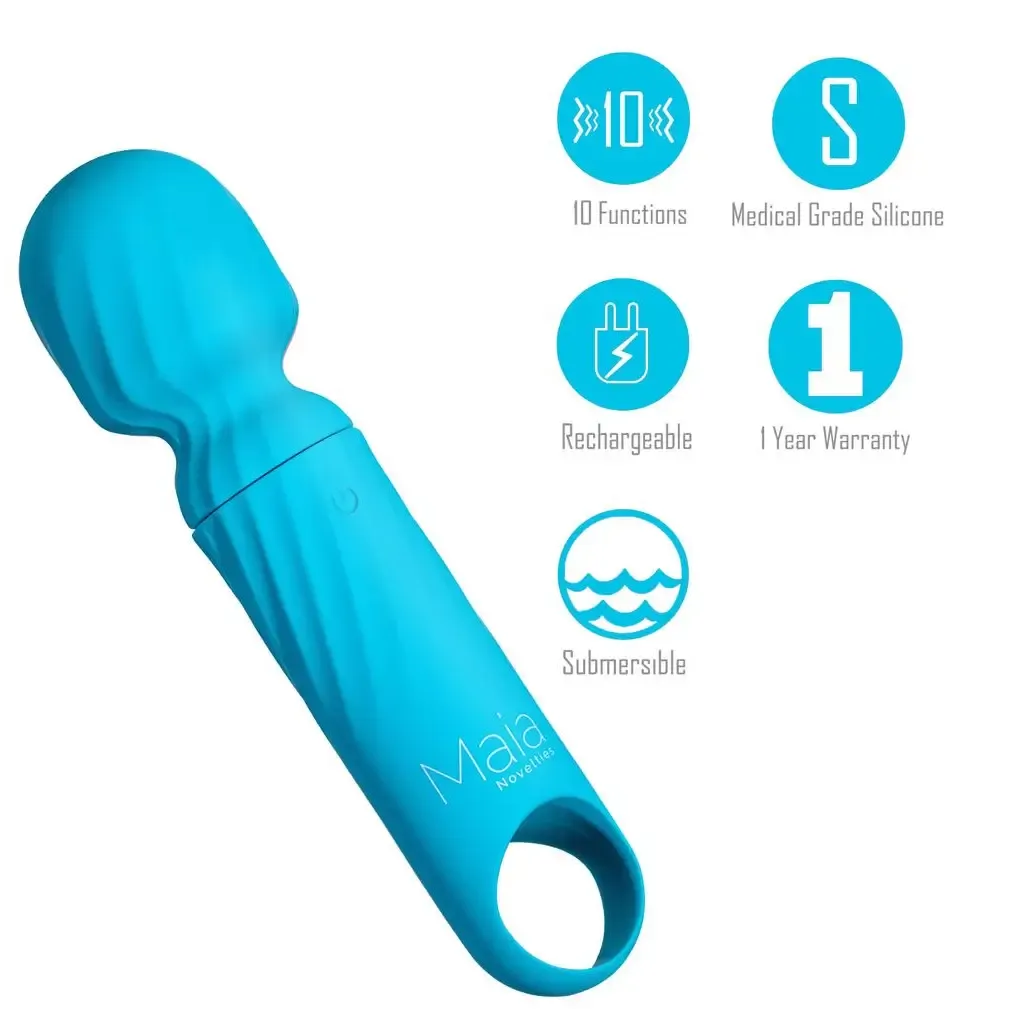 Dolly Blue Silicone Mini Wand Rechargeable