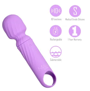 DOLLY PURPLE SILICONE MINI WAND RECHARGEABLE