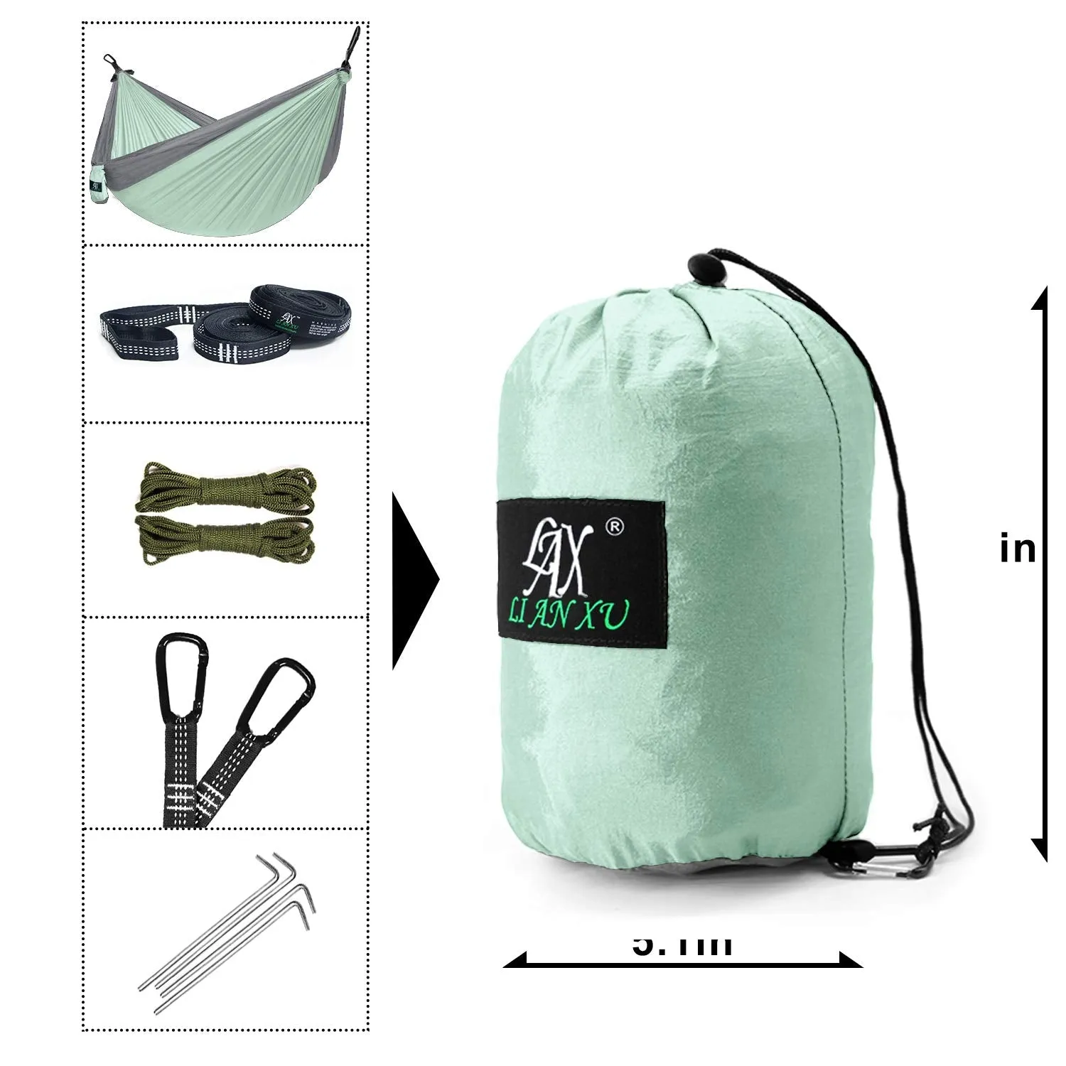 Double Camping Hammock&Straps -LAX LI AN XU