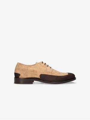 Emil Men's Vegan Cork Derby Shoes | Brown