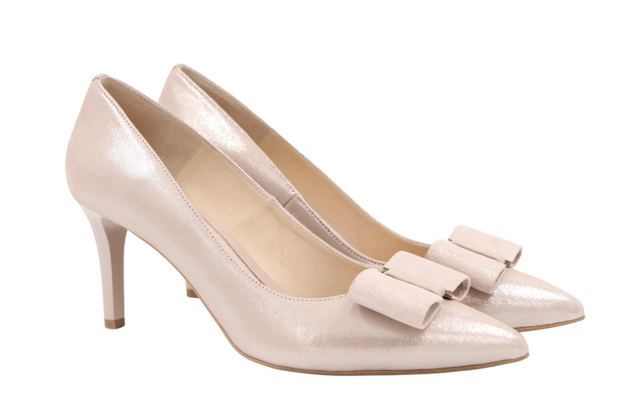 EMIS Pale Pink shoe with Bow detail