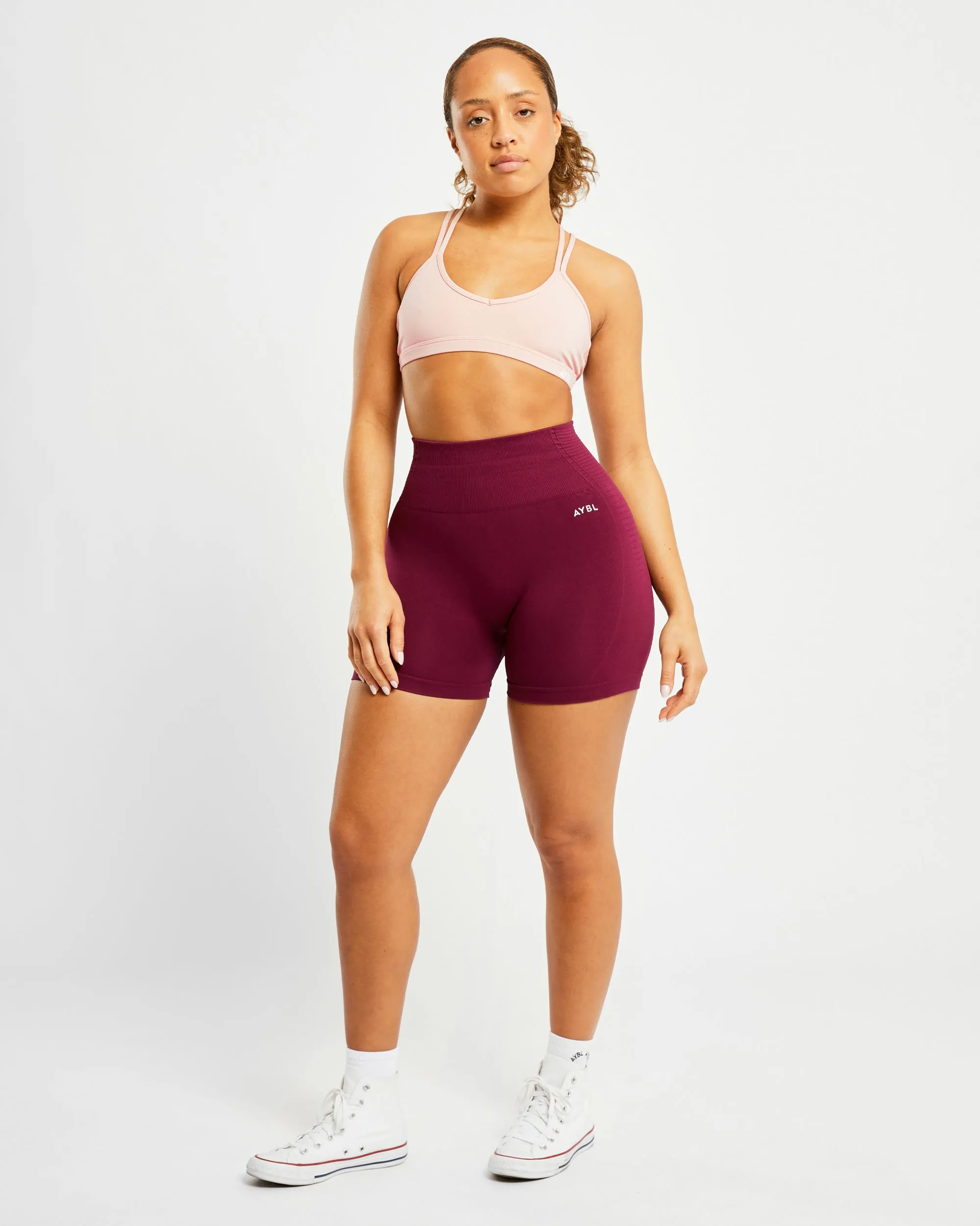 Essential Strappy Sports Bra - Dusty Pink