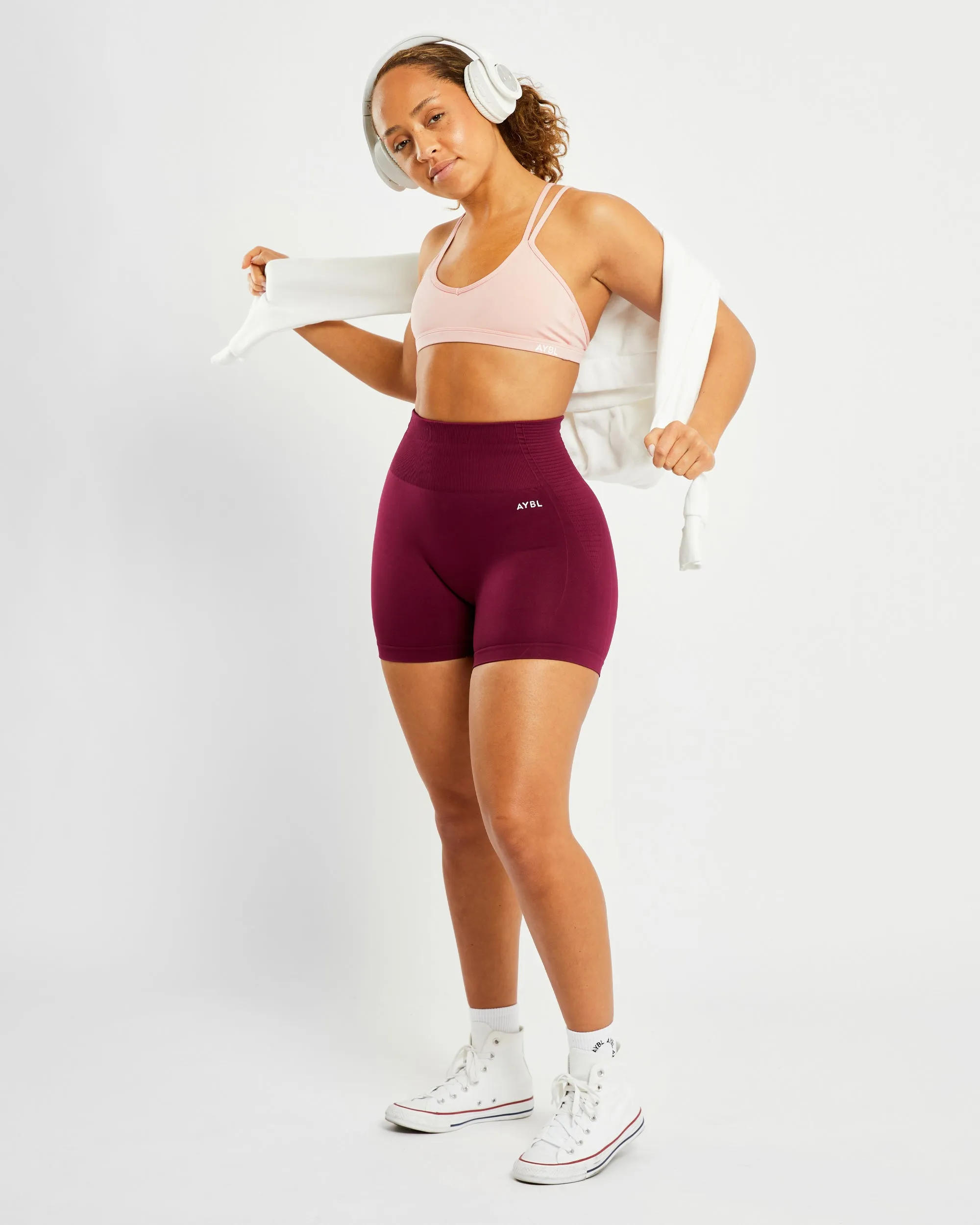 Essential Strappy Sports Bra - Dusty Pink