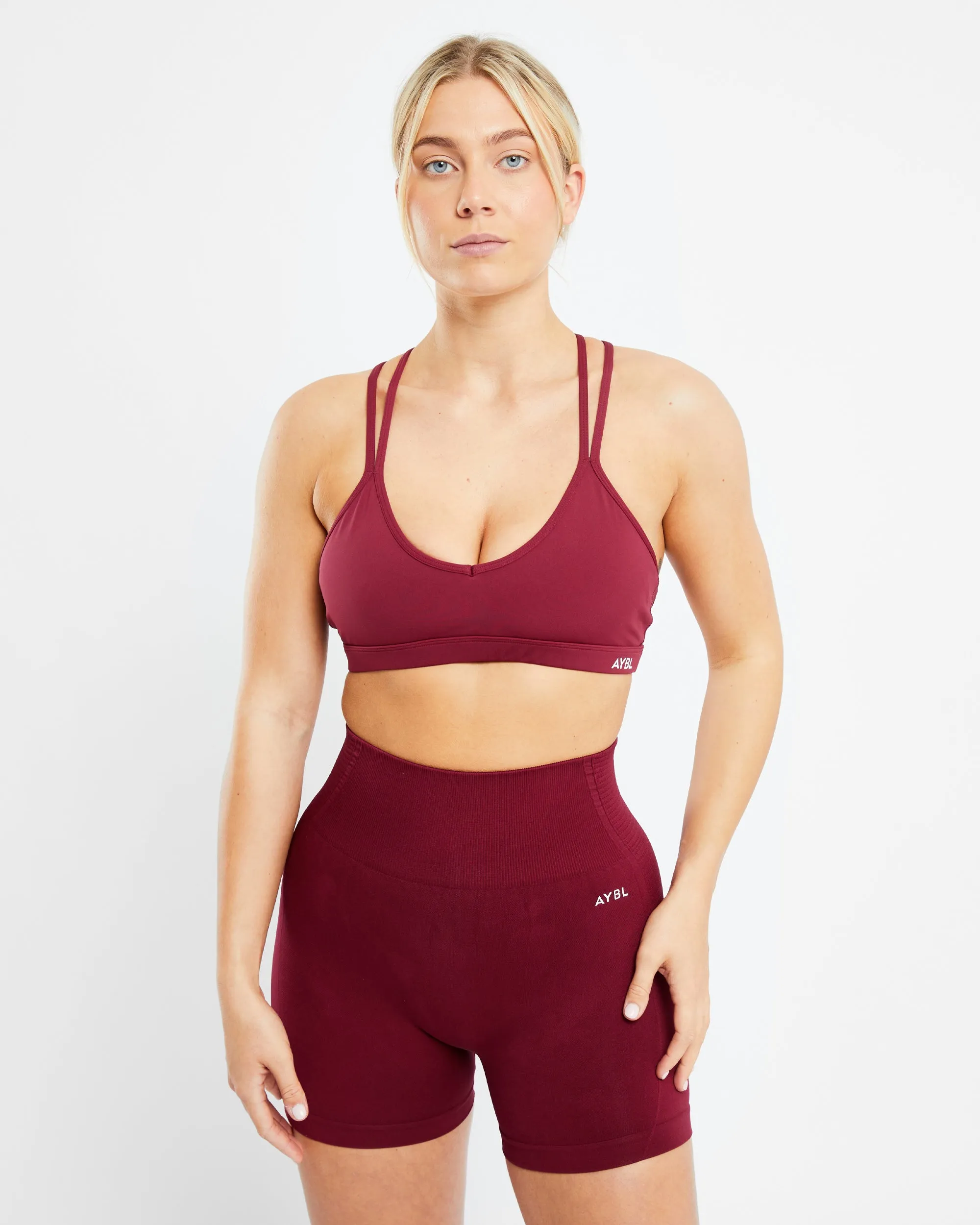 Essential Strappy Sports Bra - Rumba Red