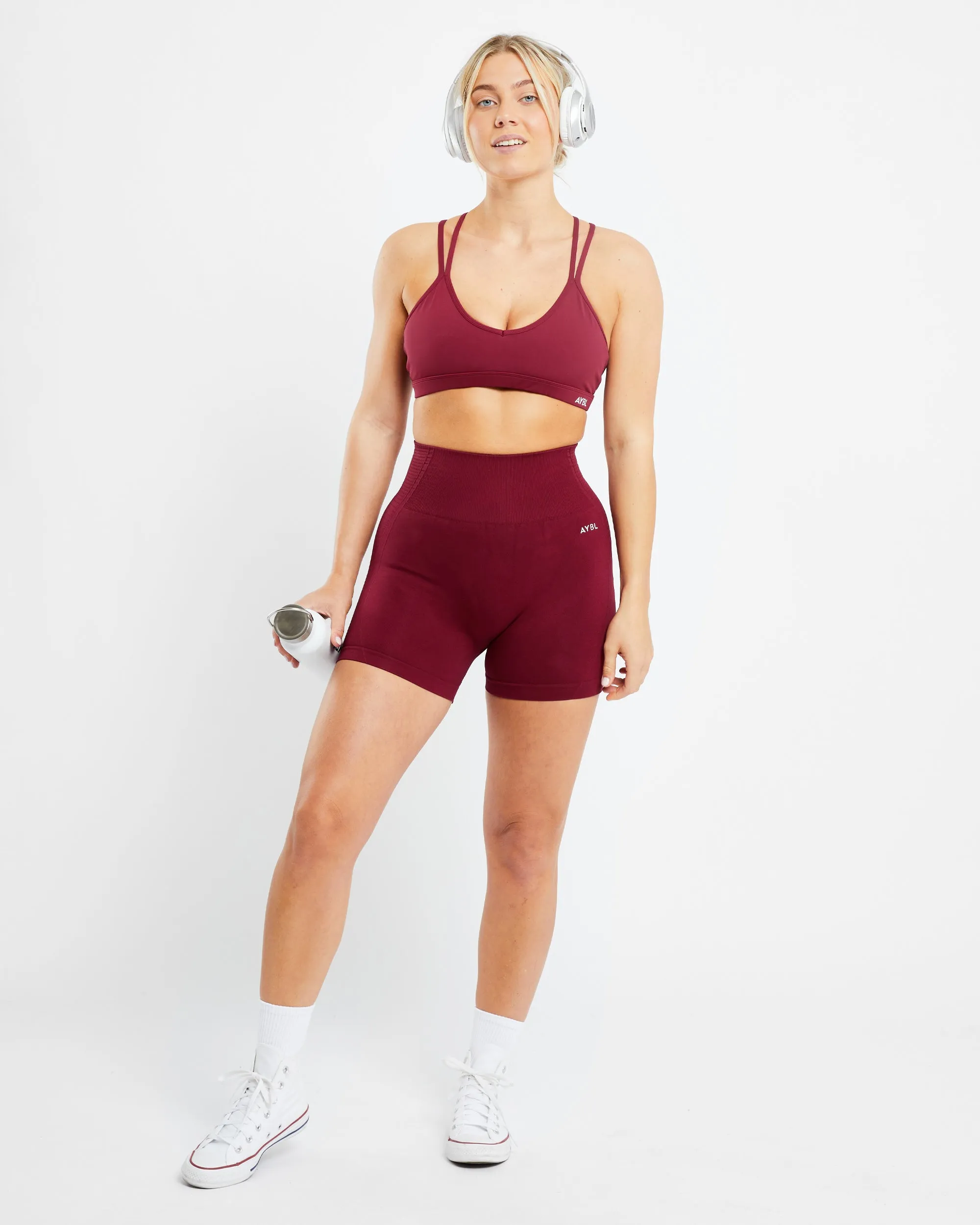 Essential Strappy Sports Bra - Rumba Red