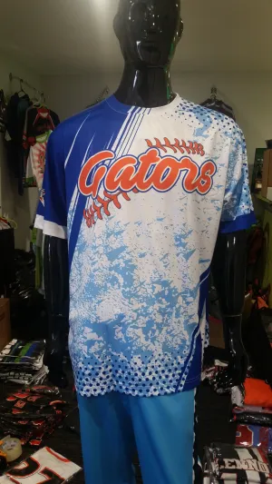 Gators, Blue Grunge - Custom Full-Dye Jersey