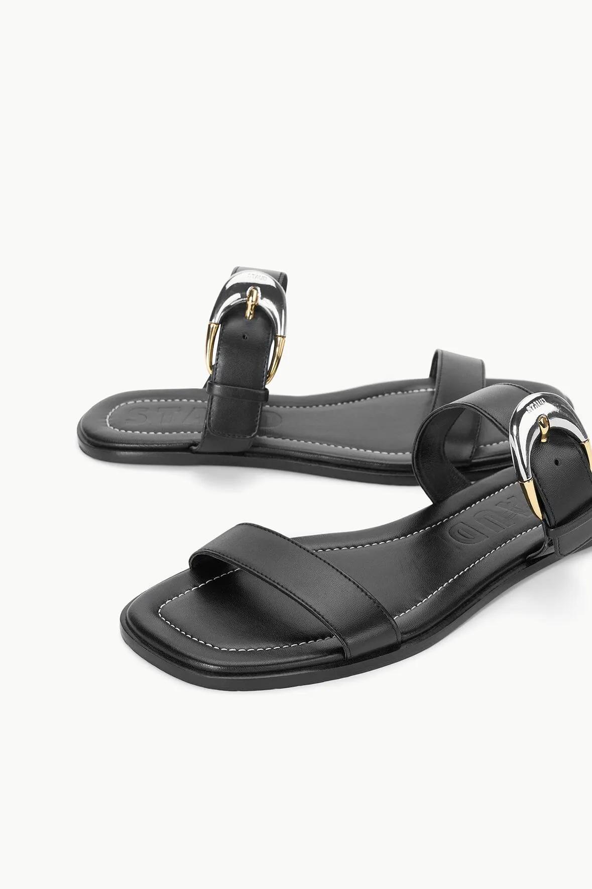 HARLOW FLAT SANDAL | BLACK