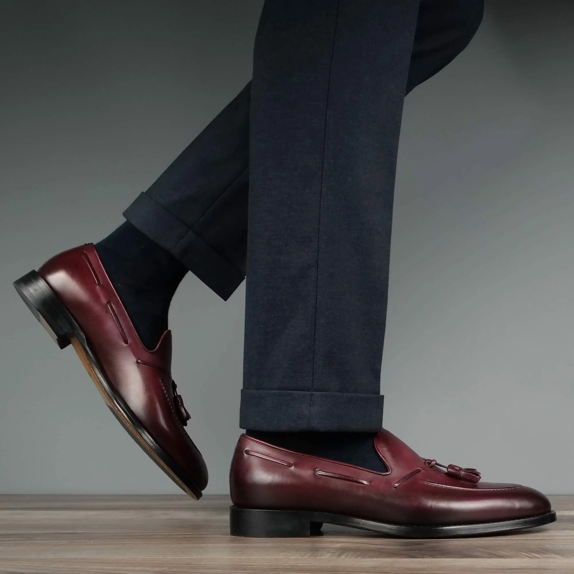 Henley Tassel Loafer Oxblood