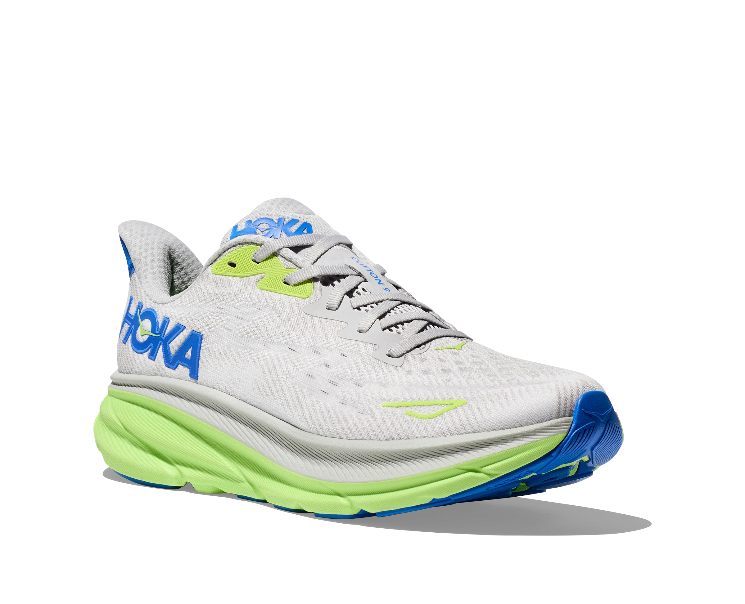 Hoka Mens Trainer Clifton 9 Stardust/Electric Cobalt