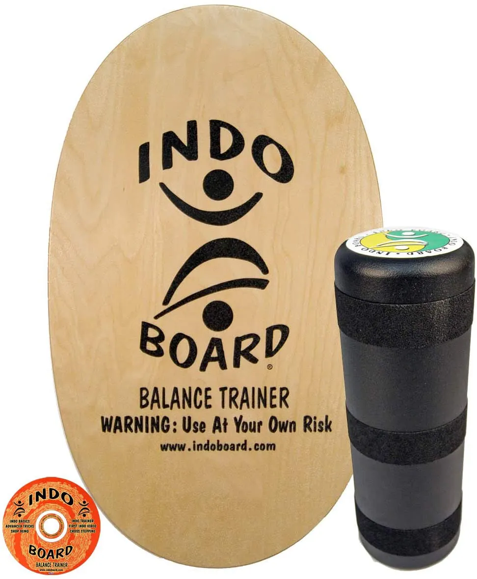 INDO BOARD Original - Balance Board for Fun, Fitness and Sports Training - Comes with 30" X 18" Non-Slip Deck and a 6.5" Roller - 11 Color Choices